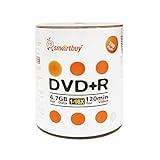 Smart Buy 100 Pack DVD+R 4.7gb 16x Logo Blank Data Video Movie Recordable Disc, 100 Disc 100pk