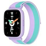 BIGGERFIVE Smart Watch for Kids, 1.8" Fitness Tracker Watch Pedometer, Heart Rate, IP68 Waterproof, Sleep Monitor, Calorie Step Counter, 5 Puzzle Games with/Without APP for Girls Teens 5-16, Nylon