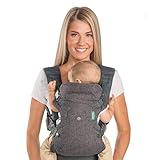 Infantino Flip 4-in-1 Convertible Baby Carrier, Adjustable, Ergonomic Babywearing, Registry Essential, Baby Carrier for Newborn to Toddler, Gray