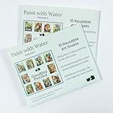 GoodDay Puzzles Paint with Water - 20 Reusable Sheets, Mess-Free Watercolor Kit for Kids & Seniors, Art Therapy & Relaxation Activity, Volumes 1 & 2