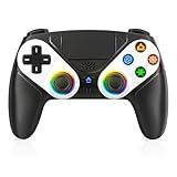 Gamrombo LED Wireless Controller for PS5, Compatible with PS5 Pro/Slim/PC, Dual Vibration, Macro/Turbo Function, 3.5mm Audio Jack, 6-Axis Motion Contro Gamepad with Speaker