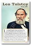 Leo Tolstoy - Russian Novelist & Philosopher - Biography Poster 18" x 12"