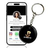 Smart Keychain Digital Business Card - Intelligent Tap to Share Contact Info Keychain- Waterproof NFC Tag- Personalized Digital Profile- Share Info, Social Media, Apps, payments, and more
