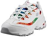 Skechers Women's D'Lites Summer Fiesta, White Multi, 9