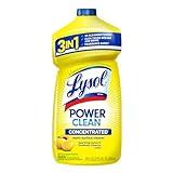 Lysol Power Clean Multi-Surface Cleaner, 2x Concentrated Pour, Sparkling Lemon & Sunflower Essence scent, 28 Fl Oz (Packaging May Vary)