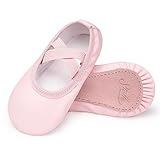 Stelle Girls Ballet Shoes Boys Toddler Soft Leather Dance Slippers for Toddler/Little Kid/Big Kid (Pink2, 11ML)