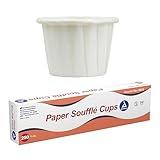 Dynarex Paper Medicine Cups - 1 oz Disposable Souffle Cups for Pills & Meds - Small Paper Cups with Tightly Rolled Edges, Box Pleats - For Hospitals, Patient Care, Home Use - Box of 250