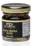 FD TARTUFI Black Truffle Slices 30g (1.05oz) - (Tuber Aestivum) Gourmet Food | Condiments | non gmo | Made in Italy | Mushrooms | Truffles | Kosher | Olive Oil