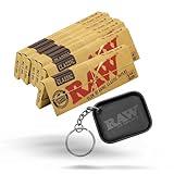 RAW Classic 1 1-4 Rolling Papers - 7 Pack - 50 Leaves per Pack - Includes Collectible Matte Black Murder'd Mini Tray Keychain