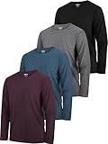 HXP 4 Pack Boys Long Sleeve Shirts Dry Fit Athletic T Shirts Boys' Activewear Quick-Dry Clothes Tees for Youth Teens