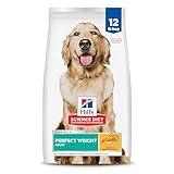 Hill's Science Diet Perfect Weight, Adult 1-6, Weight Management Support, Dry Dog Food, Chicken & Brown Rice, 12 lb. Bag