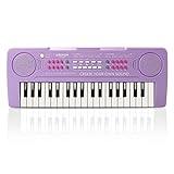 BIGFUN Kid Keyboard Piano - 37 Keys Toddler Keyboard Multifunction Music Educational Instrument Toy Electronic Piano for 3, 4, 5, 6, 7, 8 Girls and Boys (Purple)