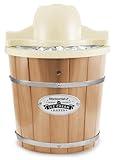 Elite Gourmet Maxi-Matic EIM-924L 4 quart Old Fashioned Electric Ice Cream Maker, Pine Bucket