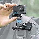 SKEZN Magnetic Backpack Strap Mount Quick Clip Mount with Magnetic Adapter, Bag Belt Shoulder Strap Clip Holder Compatible with Gopro Hero 13/12/11/10, DJI Osmo Action 5Pro/4/3, AKASO and More (BC-1)