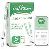 Easy@Home PdG Test Strips: 5 Pack - Track Ovulation Insights with Progesterone Urine Tests – at Home Fertility Test for Women with Premom Ovulation App - PdG (Pregnanediol Glucuronide) Tests