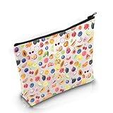 VAMSII Fruit Lover Gift Fruit Pattern Makeup Bag Summer Colorful Bag Beach Gift Gardening Lover Gift (Fruit Pattern M)