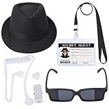 Yewong Kids Detective Spy Costumes Accessories with Spy Hat Sunglasses