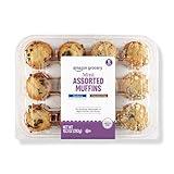 Amazon Grocery, Mini Assorted Blueberry & Chocolate Chip Muffins, 10.3 Oz, 12 Ct, Frozen (Previously Fresh Brand, Packaging May Vary)