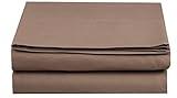 Luxury Flat Sheet on Amazon Elegant Comfort Wrinkle-Free 1500 Premier Hotel Quality 1-Piece Flat Sheet, Queen Size, Taupe