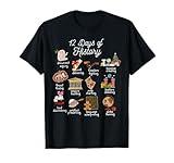 12 Day Of History Teacher Christmas Social Studies Student T-Shirt