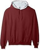 Champion Men's Cotton MAX Pullover Hoodie Sweater, Cardinal, Large