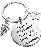 xyqcy Veterinarian Keychain Gift Appreciation Jewelry for Vet Tech Veterinary Medicine Practitioner Keyring Veterinary Medicine Future Veterinarian Nurse Vet Student Birthday Graduation Gift