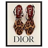 InkFlow Luxury Vintage Cheetah Heels Wall Art Poster - Elegant Fashion Artwork for Home, Living Room, or Bedroom Décor - 8x10 Unframed Wall Art