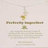 Perfectly Imperfect Koi Fish Sterling Silver Necklace – Self Acceptance Gift for Women – Unique Pendant with Empowering Message Card – Gift-Ready Jewelry -18'' Length
