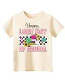 Last Day of School Shirt, Toddler Boys Girls Kids Graduation Shirts, Happy End of School Year Funny Graphic Tee Tops, 2-8T