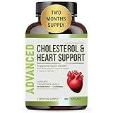 Heart Health & Cholesterol Supplements - Cholesterol Health & Heart Support with Plant Sterols, Niacin & Garlic Powder.Vitamins Pills for Healthy Cholesterol and Healthy Heart.Two Months Supply.