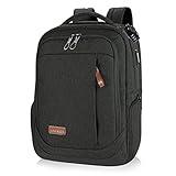 KROSER Laptop Backpack Large Computer Backpack Fits up to 17.3 Inch Laptop with USB Charging Port Water-Repellent Travel Backpack Casual Daypack for Business/College/Women/Men-Charcoal Black
