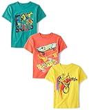 The Children's Place,Boys,Vehicles Short Sleeve Graphic T-Shirts,Multipacks,Epic Skills/Skateboard/Bicycle 3-Pack,Large