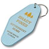 Chillkat Vintage Hotel Motel Keychain (Light Blue Shady Pines)