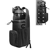 JACZZO Magnetic Gym Bag for Men, Magnetic Water Bottle Holder, Small Gym Bag for Men, Gym Gifts,Gym Accessories for Women (Black)