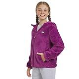 Eddie Bauer Unisex Kids Quest Plush High Pile Faux Sherpa Hooded Jacket, Deep Orchid, Large