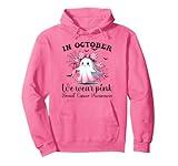 Halloween In October We Wear Pink Breast Cancer Awareness Pullover Hoodie