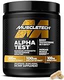 MuscleTech Testosterone Booster for Men, AlphaTest - T-Boost Mens Supplement with Tribulus Terrestris & Boron - Daily Male Gym Workout Supplements for Muscle Growth, Stamina & Energy - 240 Pills
