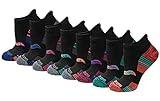 Saucony Women's RunDry Performance 8, 16 Pairs Heel Tab Athletic Socks, S-L, Assorted Darks (8 Pairs), Medium
