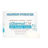 Cutemol CM Emollient Moisturizing Cream - For Severely Dry and Damaged Skin - Natural Beeswax Formulation containing Ceramides - Hydration for Cracked Hands and Feet, Eczema, Psoriasis (8 oz)