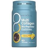NeoCell Multi Collagen Bio-Peptides Gummies | 60 ct | Tropical Flavor | Type I, II, III, V, X | Advanced BioActive Formula