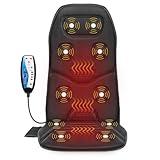 COMFIER Back Massager Seat Cushion with Heat,10 Vibration Motors, Massage Chair Pad,Chair Massager for Pain Relief at Office/Home,Christmas Gifts for Men Women