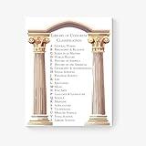 Library Of Congress Classification System | Library Librarian Poster | Classical Greek Columns | Educational | Living Room Artwork | Home Decor | Unframed Inspirational Wall Art Print (8x10)