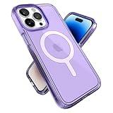 Speck Clear iPhone 14 Pro Max Case - Slim, Built for MagSafe, Scratch Resistant & Drop Protection Clear Phone Case - Anti-Yellowing - 6.7" iPhone 14 Pro Max Case - Amethyst Purple GemShell