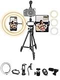 Acuvar Vlogging Kit for iPhone, Android, iPad, Tablet Vlogging Kit DSLR, Cameras for Social Media Video Recording Kit, Content Creator Essentials Youtuber Starter Kit for YouTube, Instagram, TikTok