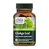 Gaia Herbs Ginkgo Leaf - Traditionally Used to Support Healthy Circulation & Brain Function* - Herbal Supplement - 60 Vegan Liquid Phyto-Capsules (20-Day Supply)