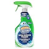 Scrubbing Bubbles Mega Bathroom and Shower Cleaner Spray, Foaming Action Removes Limescale and Soap Scum, Rainshower Scent, 32oz