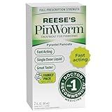 REESE'S PINWORM Medicine Liquid for Entire Family, Full Prescription Strength, 2 Oz, #1 Doctor Recommended Single Dose Pyrantel Pamoate Dewormer for Adults & Kids Ages 2+, Banana Flavor