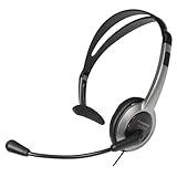 Panasonic Comfort Fit Headset for TCA Series Cordless Landline Phones, Foldable Headset with Flexible Noise-Cancelling Microphone and Volume Control, 2.5 mm Plug, Grey/Silver KX-TCA430