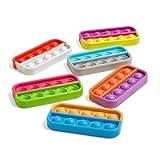 hand2mind Ten Frame Sensory Bubble Poppers, Push Pop Fidget Toys for Kids, Math Manipulatives Kindergarten, Calm Down Corner Supplies, Fine Motor Skills, Toddler Car Toys for Travel (Set of 6)