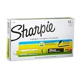 Sharpie Liquid Highlighters, Chisel Tip, Fluorescent Yellow, 12 Count